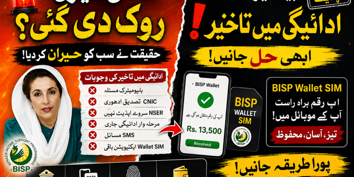 Why Benazir Kafaalat Payment Delayed? | BISP Account Opening & Wallet SIM 2026